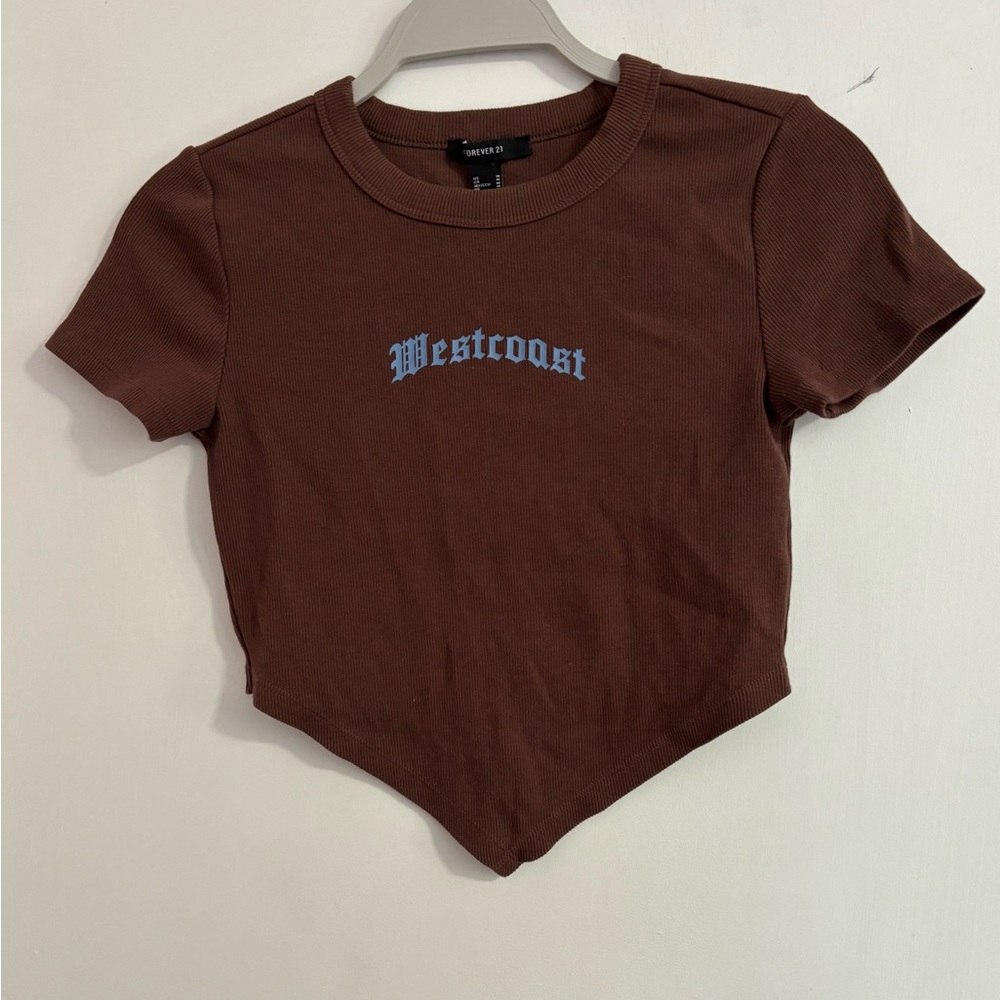 Forever 21 Brown Ribbed Top